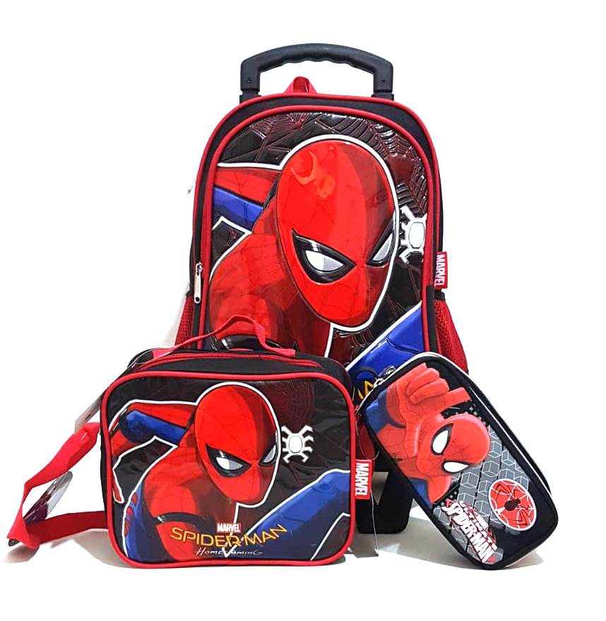 Spiderman Çekçekli Okul Çantası 3 lü Takım 95540 Çanta Burada