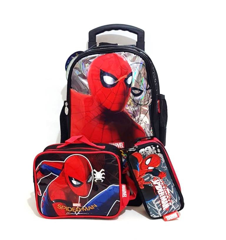 Spiderman Çekçekli Okul Çantası 3’ lü set 95995
