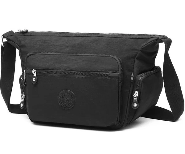 Smart Bags Kadın Postacı Çantası Krinkıl Kumaş 3167 Siyah