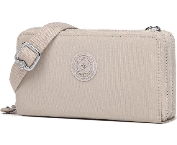 Smart Bags Çapraz Askılı Cüzdan Çanta Krinkıl Kumaş 3174 Bej