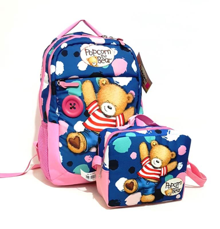 Popcorn The Bear İlkokul Sırt Çantası 2169 İkili Set