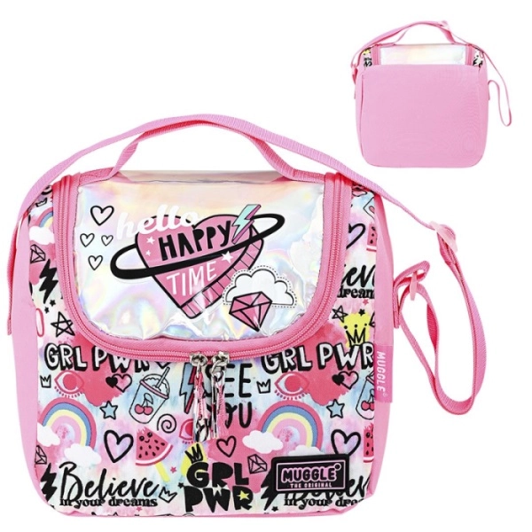 Muggle Pink and Pink Okul Çantası 3 lü set