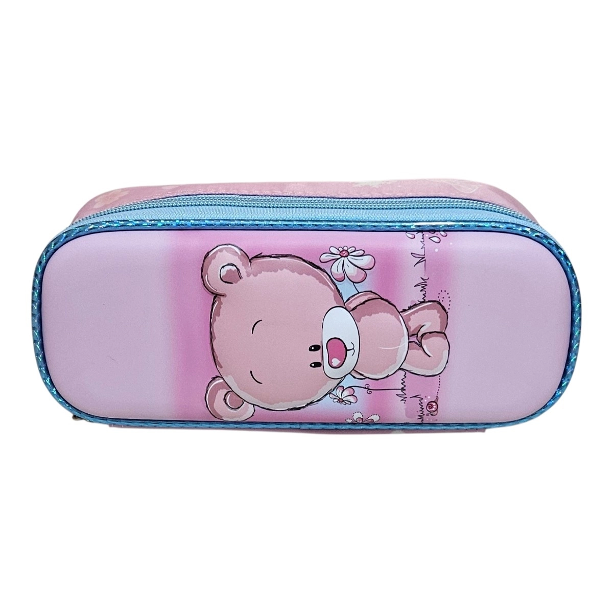 Unick Color Çekçekli İlkokul Çantası  Üçlü Set Pembe Ayı