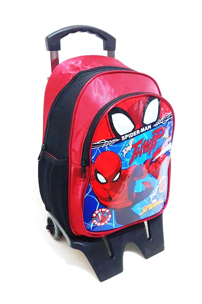 Spiderman Çekçekli Okul Çantası