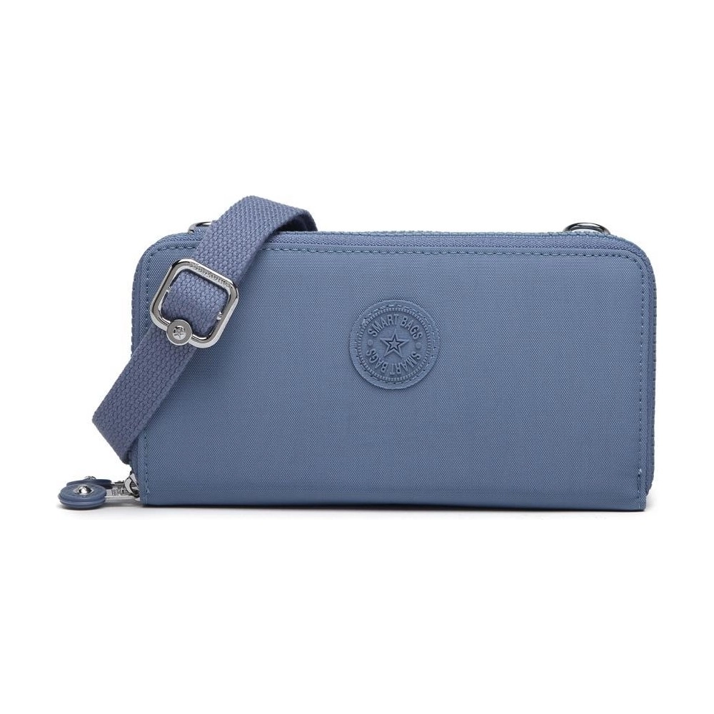 Smart Bags Çapraz Askılı Cüzdan Çanta Krinkıl Kumaş 3174 Jeans Mavi