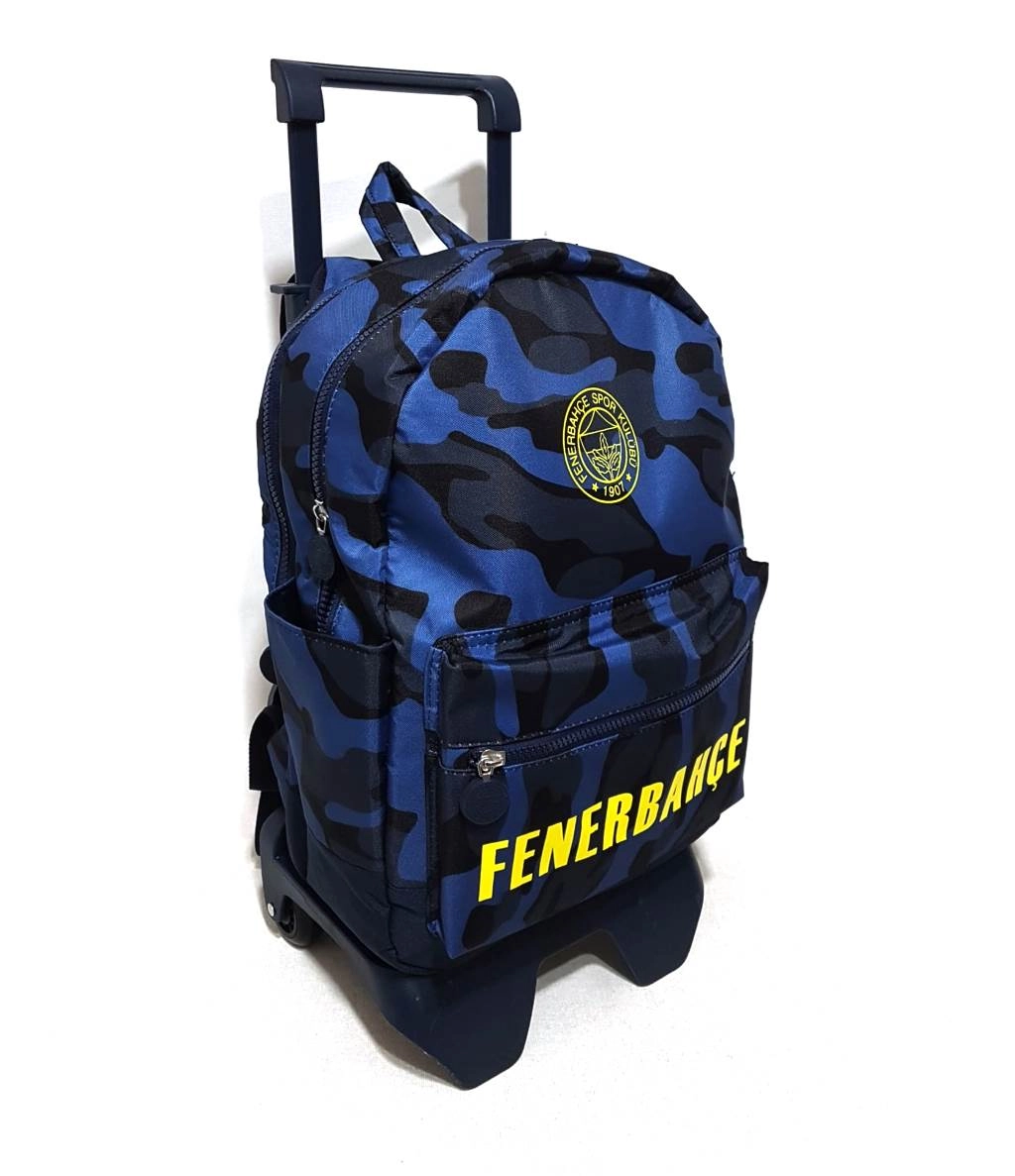 Fenerbahçe Çekçekli Okul Çantası Kamuflaj Desenli 