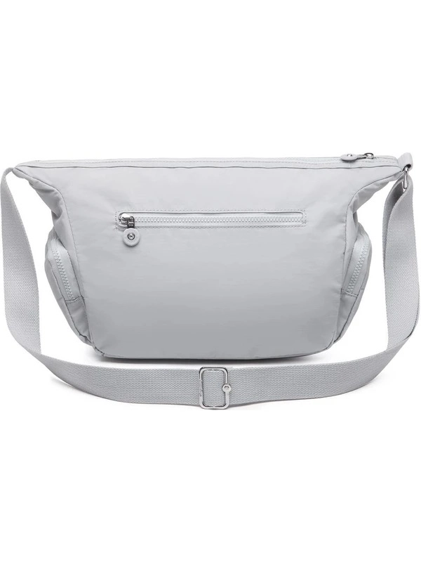 Smart Bags Kadın Postacı Çantası Krinkıl Kumaş 3167 Açık Gri