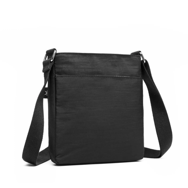 Smart Bags Kadın Postacı Çantası Krinkıl Kumaş 3162 Siyah