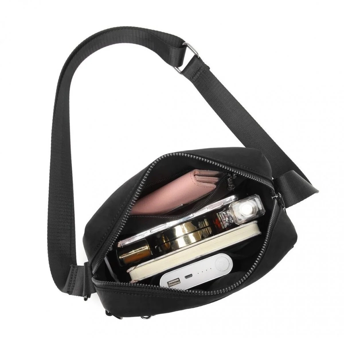Smart Bags Kadın Postacı Çantası Krinkıl Kumaş 3109 Buz Mavi