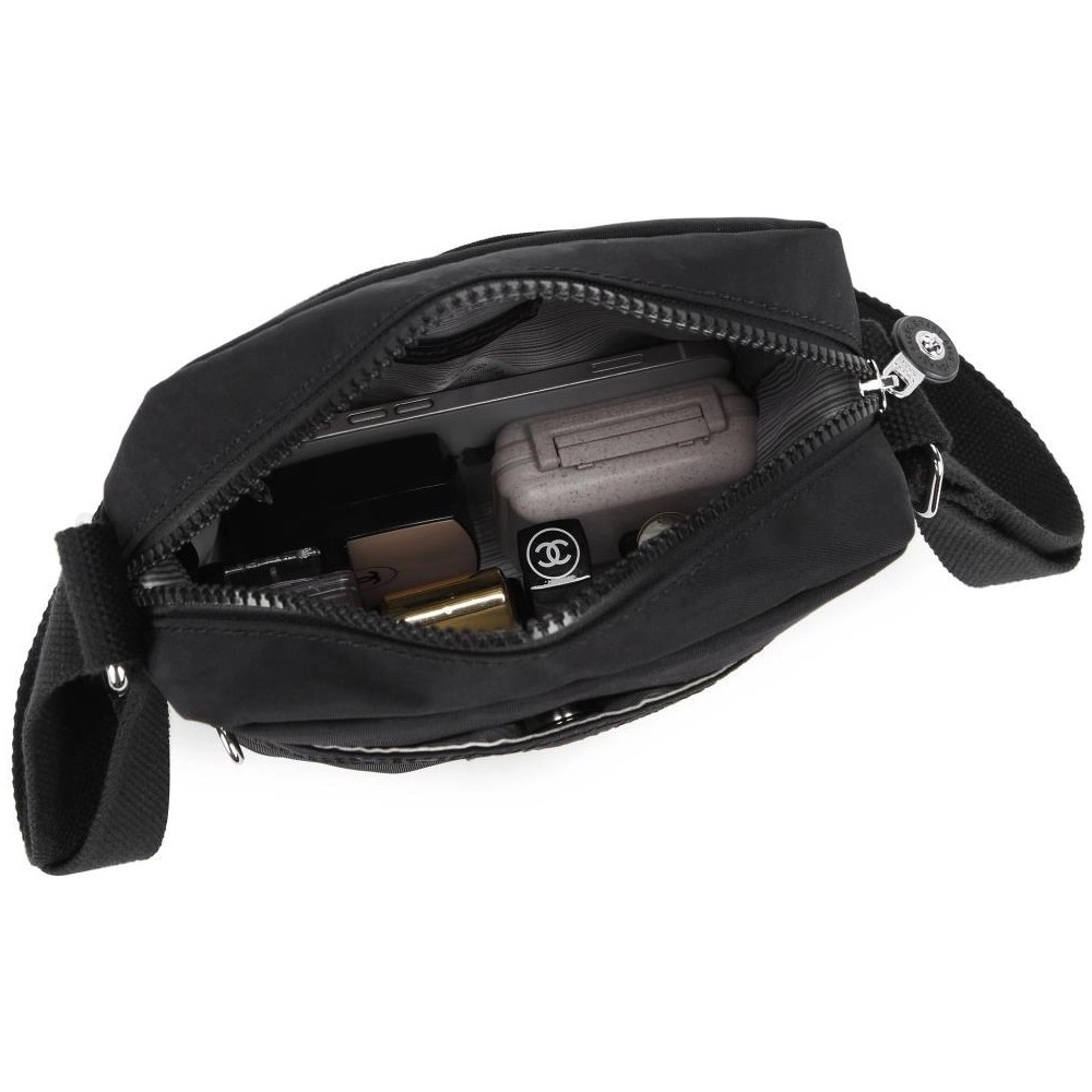 Smart Bags Kadın Postacı Çantası Krinkıl Kumaş 3089 Siyah