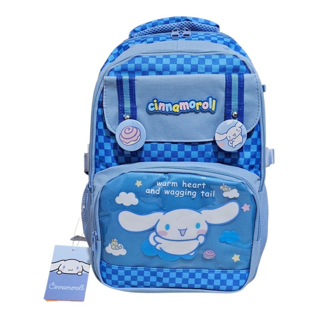 Cinnamoroll İlkokul Çantası Üçlü Set 3660 Rozetli