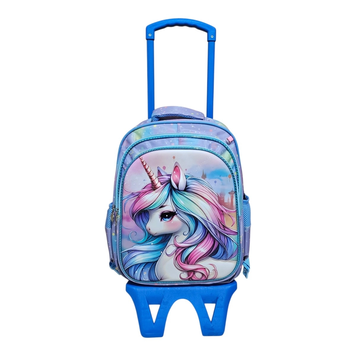Unick Color Çekçekli İlkokul Çantası  Üçlü Set Unicorn