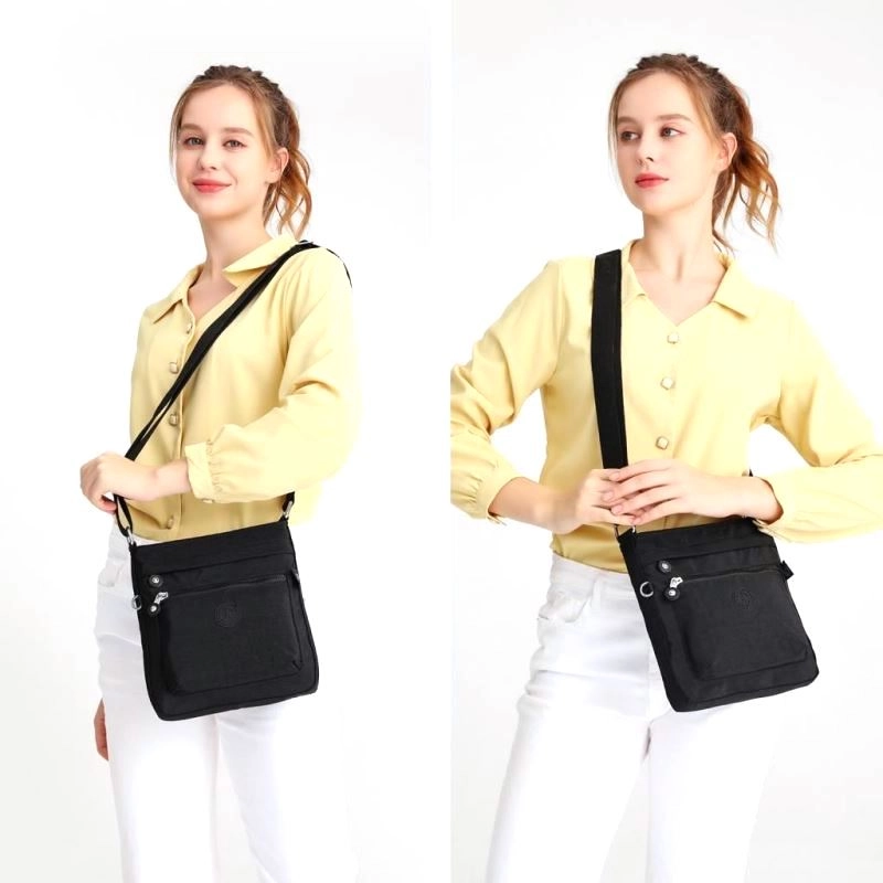 Smart Bags Kadın Postacı Çantası Krinkıl Kumaş 3162 Siyah