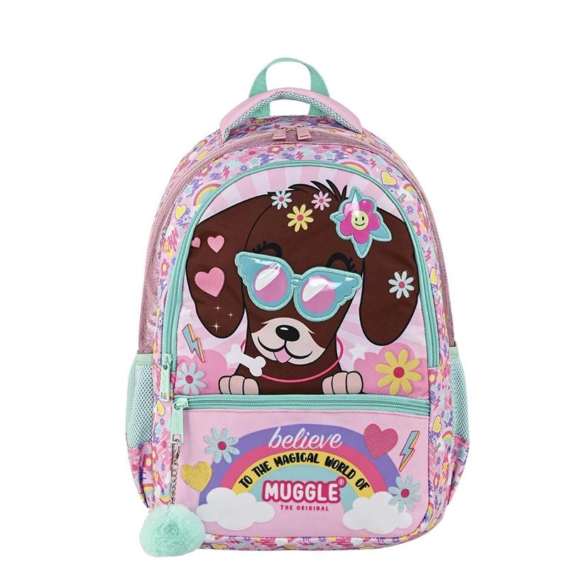 Muggle Cute Dog Okul Çantası 4 lü Set