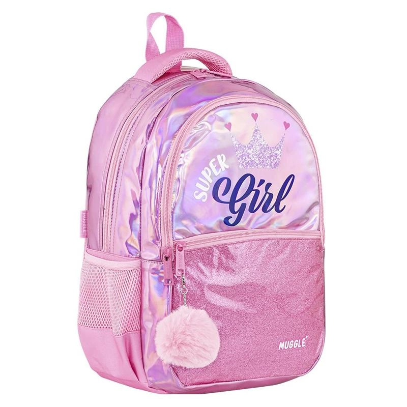 Muggle Super Girl Okul Çantası 4 lü Set