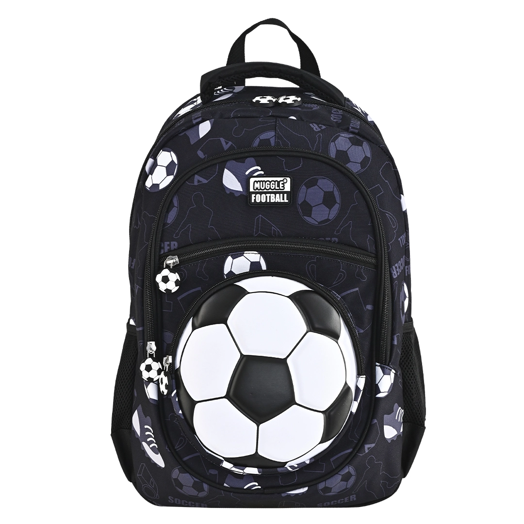Bubbles Football Teams Siyah Beyaz Okul Çantası Üçlü Set