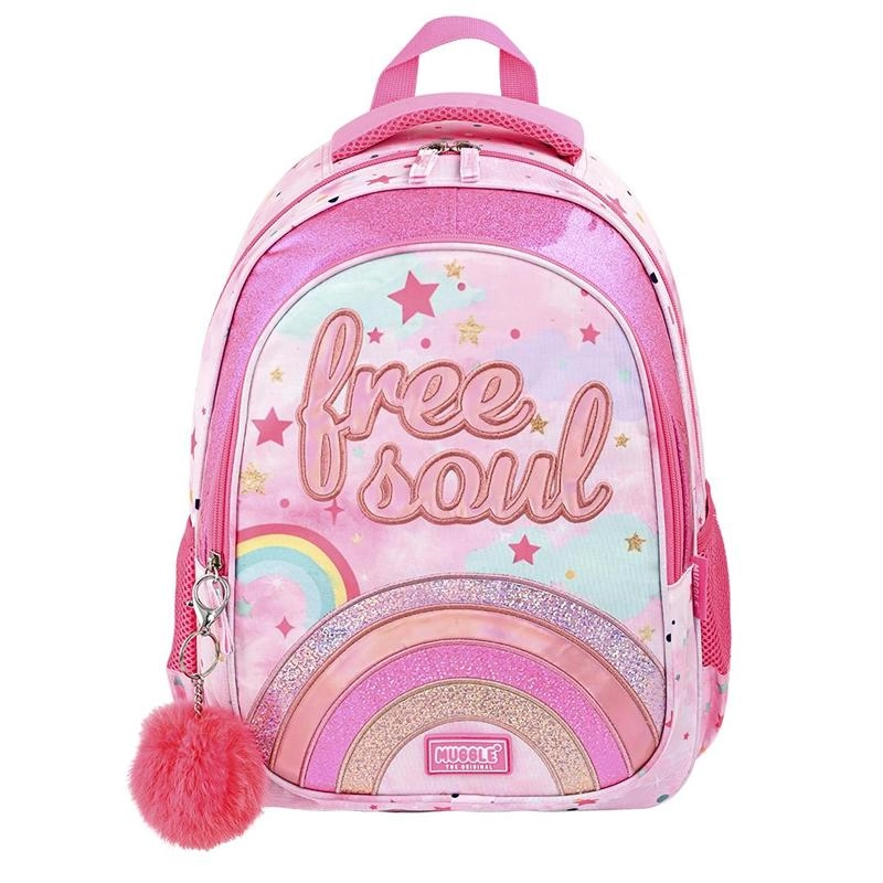 Muggle Glitter Rainbow Okul Çantası 3 lü Set 9060