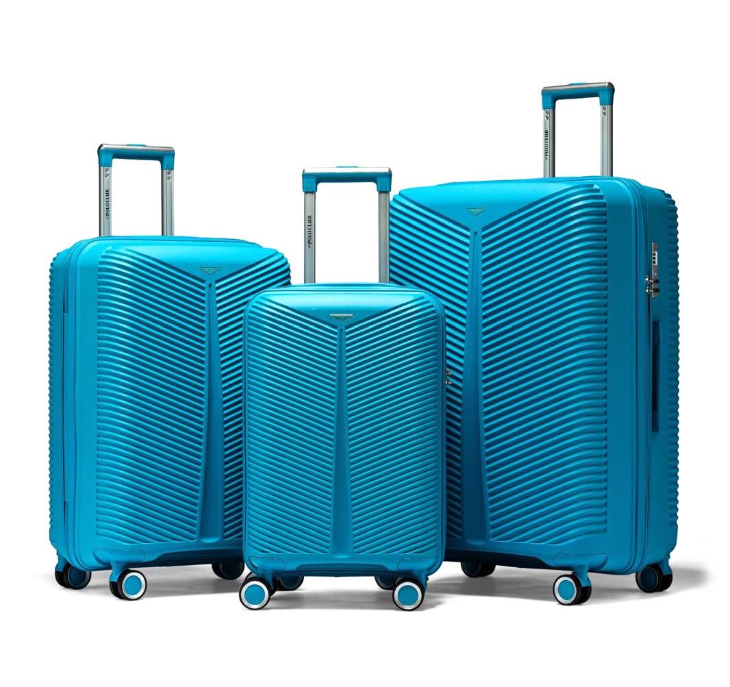 My POLO Polipropilen Üçlü Valiz Seti Mavi
