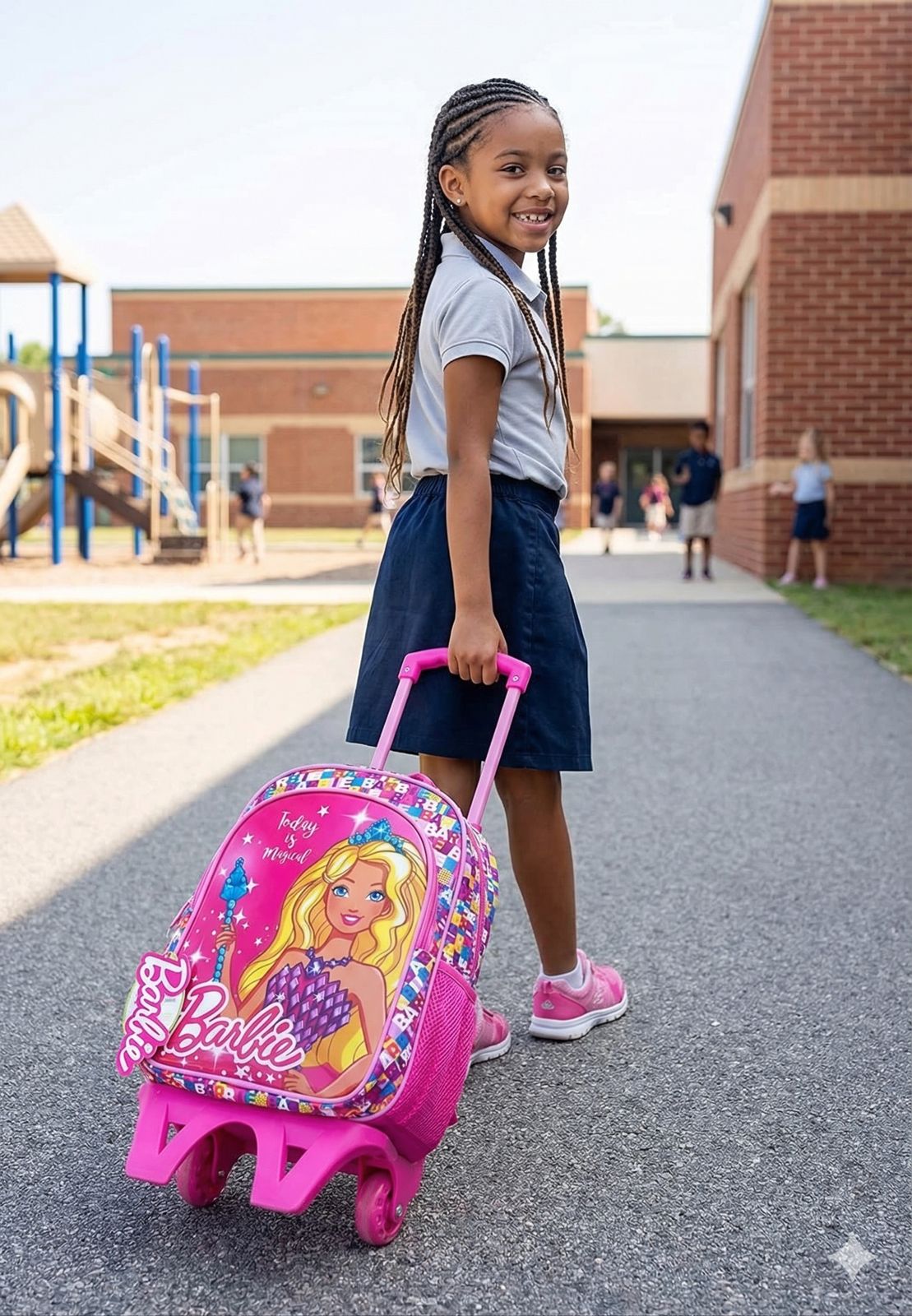 Barbie Çekçekli Okul Çantası  96521Ç