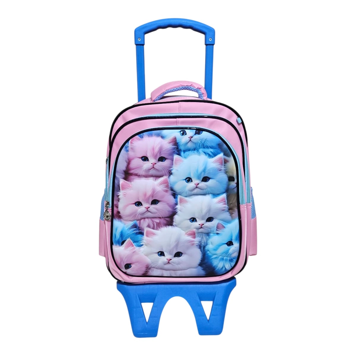 Unick Color Çekçekli İlkokul Çantası  Üçlü Set Yavru Kediler