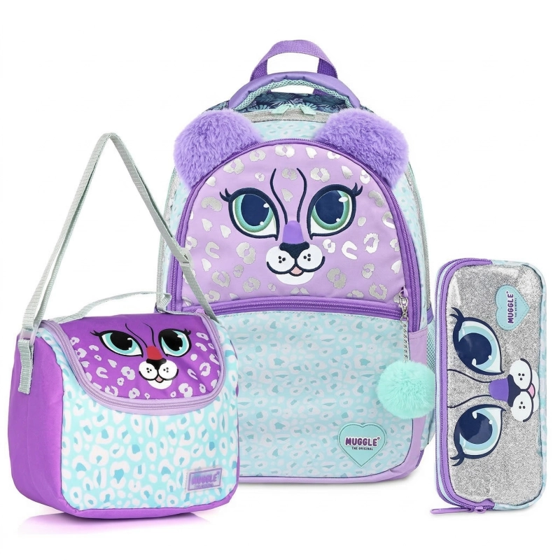 Muggle Shimmer Cat Okul Çantası 3 lü Set