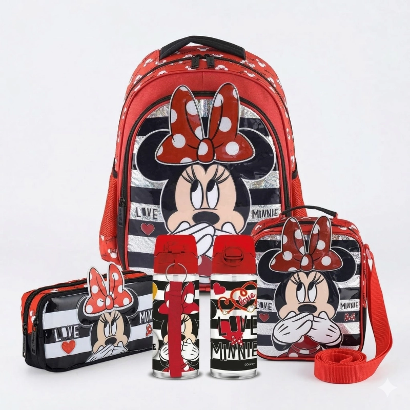 Minnie Mouse İlkokul Çantası 4 lü Set 41273