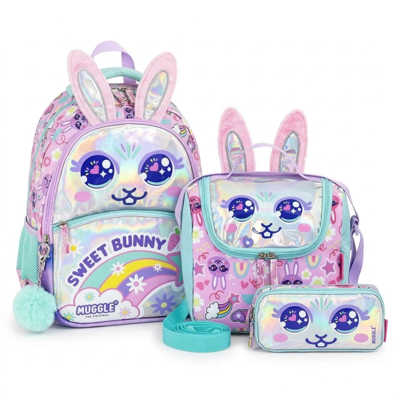 Muggle Sweet Bunny Okul Çantası 3 lü Set