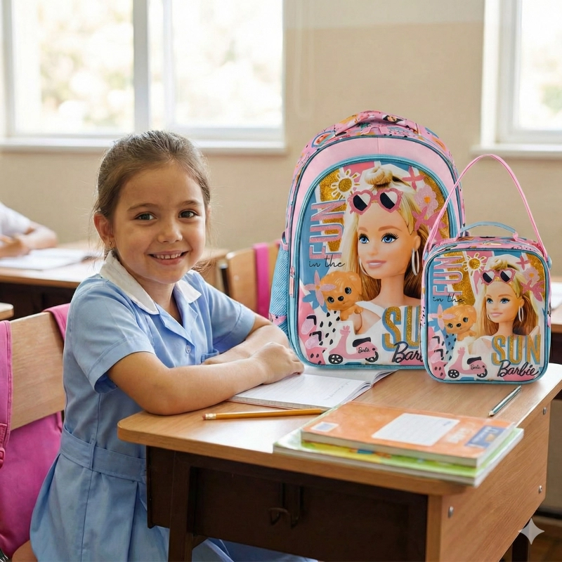 Barbie Okul Çantası 2 li Set 41241