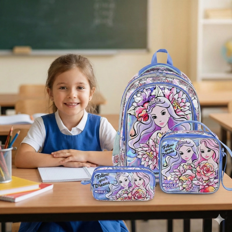 Muggle Princess Okul Çantası 3 lü Set