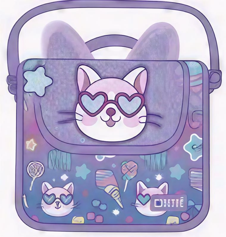 Muggle Purple Okul Çantası 3 lü set