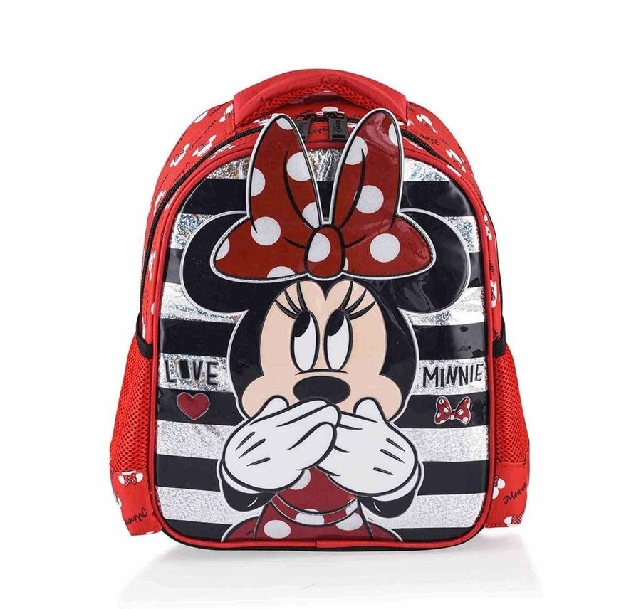Minnie Mouse Çekçekli Anaokulu Çantası 