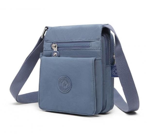 Smart Bags Kadın Postacı Çantası Krinkıl Kumaş 1190 Jeans Blue