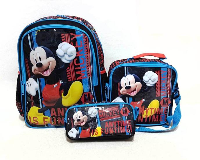 Mickey Mouse İlkokul Çantası 3 lü set 48334