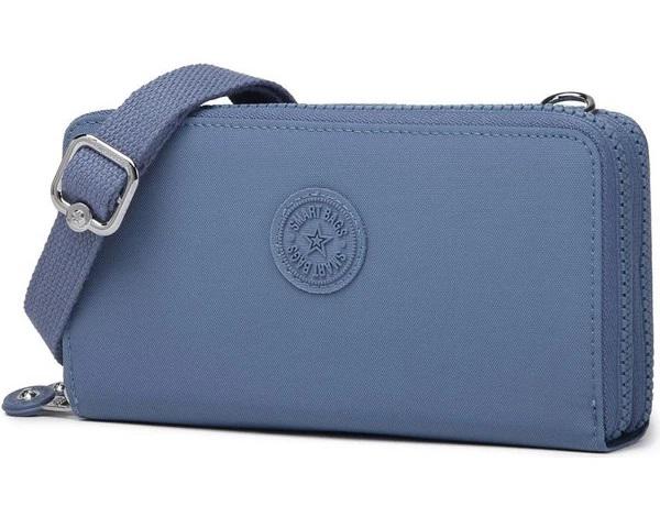 Smart Bags Çapraz Askılı Cüzdan Çanta Krinkıl Kumaş 3174 Jeans Mavi