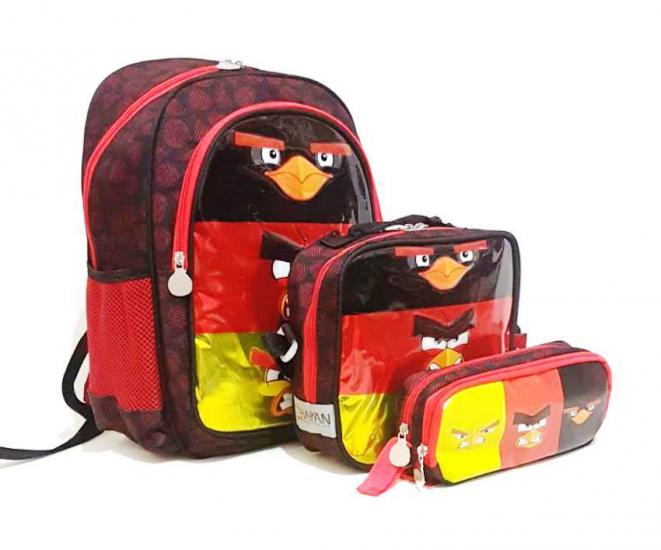 Angry Birds Okul Çantası 87885 3 lü Set