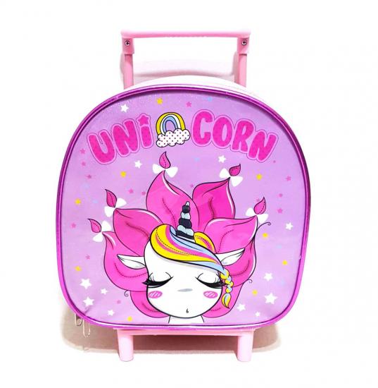 Unicorn Çekçekli Anaokulu Çantası Mini Boy