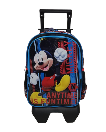 Mickey Mouse Çekçekli İlkokul Çantası 3 lü Set