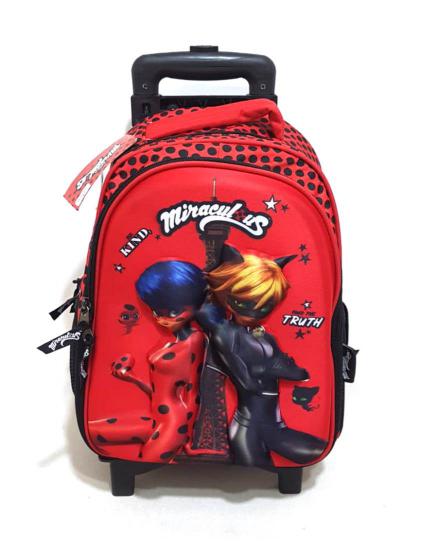 Miraculous Ladybug ve Cat Noir 3 Boyutlu Çekçek İlkokul Çantası