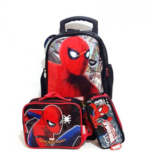 Spiderman Çekçekli Okul Çantası 3’ lü set 95995