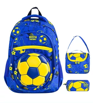 Bubbles Football Teams Sarı Lacivert Okul Çantası Üçlü Set