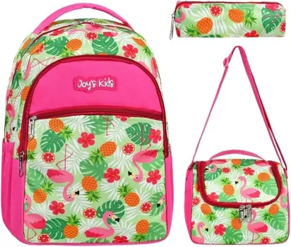 Cakard Joys Kids Okul Çantası  Üçlü Set Flamingo