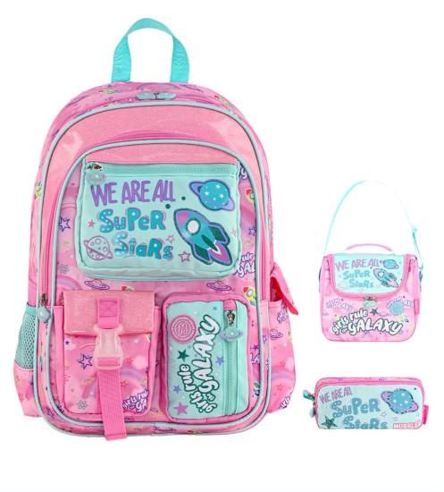 Bubbles Super Stars Okul Çantası Üçlü Set