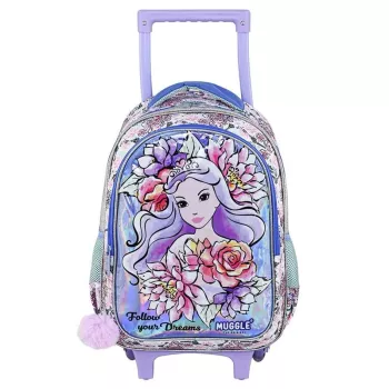 Muggle Princess Çekçekli Okul Çantası 