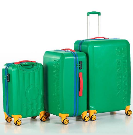 Benetton ABS Valiz 3 lü Set / Postacı Çanta Hediyeli