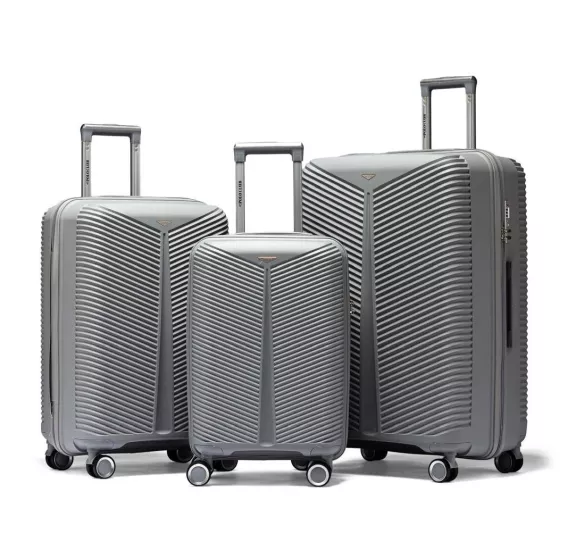My POLO Polipropilen Üçlü Valiz Seti Gri