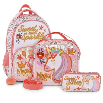 Muggle Sweet and Sparkly Okul Çantası 3 lü Set