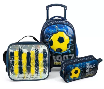 Fenerbahçe Çekçekli Okul Çantası 3 lü Set 3626