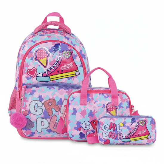 Muggle Girl Power Okul Çantası 3 lü set