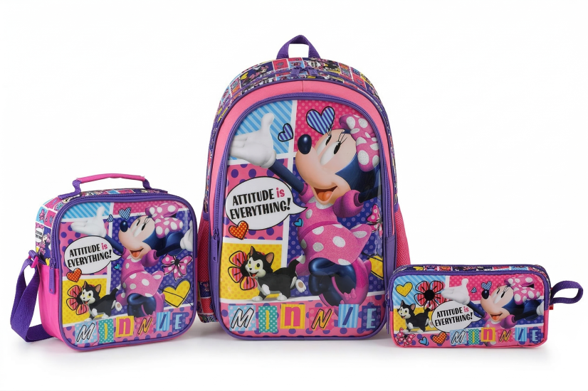 Minnie Mouse İlkokul Çantası 3 lü Set 48295