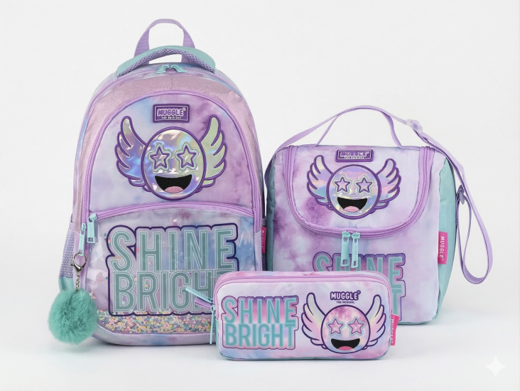 Muggle Shine Bright Okul Çantası 3 lü Set